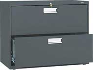 HON 600 Series 2-Drawer Lateral File (Charcoal)
